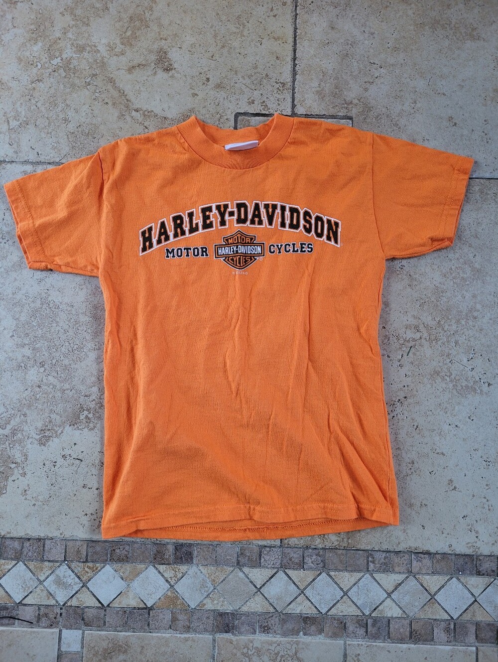 Harley-Davidson Orange Short Sleeve Logo Tee